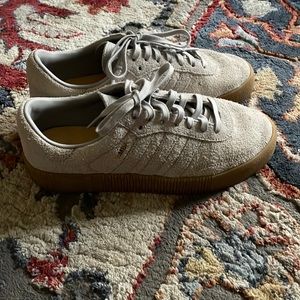 Adidas Grey suede samba platform